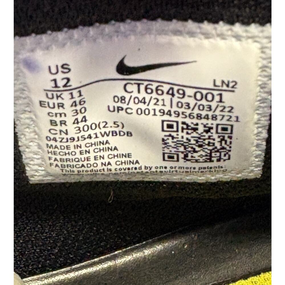 Nike Alpha Menace Pro 3 Football Cleats Size 12 Black White CT6649-001 NEW W/BOX - Picture 6 of 7